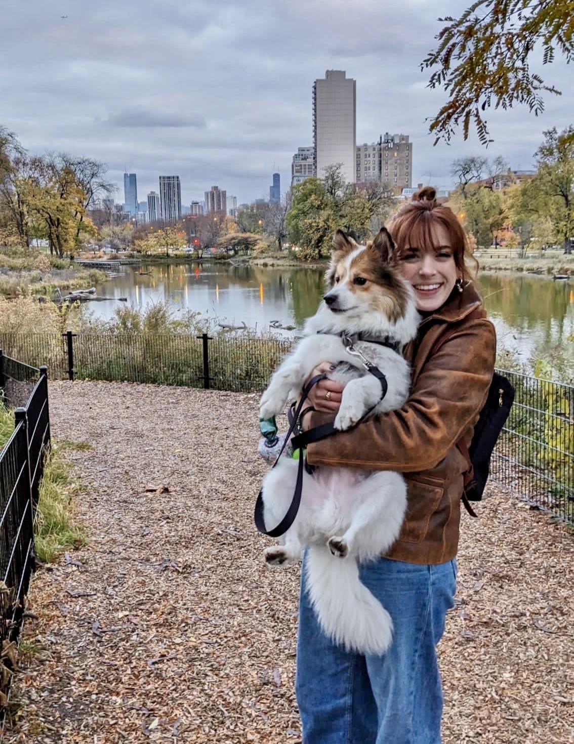 Kathryn with her dog, Axl